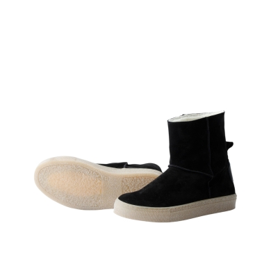 Grand Step Shoes Winter Boots Nicki Suede Bootie (lined, comfortable) - black ladies